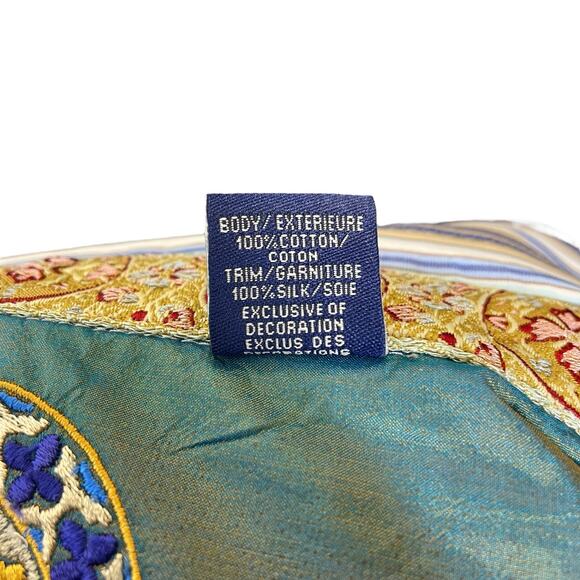 Robert Graham Men’s Striped Button Down Shirt Silk Trim Flip Cuff Blue Size XXL - Picture 12 of 14